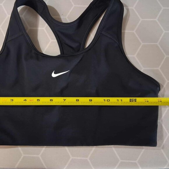 Size Large Black Nike Swoosh Medium Support Racerback Sports Bra - Picture 6 of 6